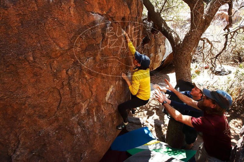 Bouldering in Hueco Tanks on 03/17/2019 with Blue Lizard Climbing and Yoga

Filename: SRM_20190317_1428330.jpg
Aperture: f/5.6
Shutter Speed: 1/320
Body: Canon EOS-1D Mark II
Lens: Canon EF 16-35mm f/2.8 L