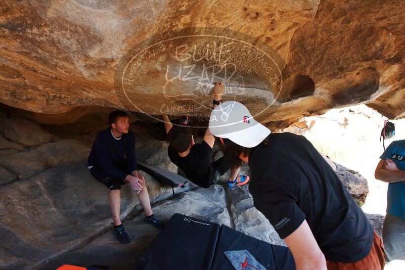 Bouldering in Hueco Tanks on 03/17/2019 with Blue Lizard Climbing and Yoga

Filename: SRM_20190317_1544220.jpg
Aperture: f/5.6
Shutter Speed: 1/250
Body: Canon EOS-1D Mark II
Lens: Canon EF 16-35mm f/2.8 L