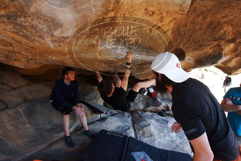 Bouldering in Hueco Tanks on 03/17/2019 with Blue Lizard Climbing and Yoga

Filename: SRM_20190317_1544221.jpg
Aperture: f/5.6
Shutter Speed: 1/250
Body: Canon EOS-1D Mark II
Lens: Canon EF 16-35mm f/2.8 L