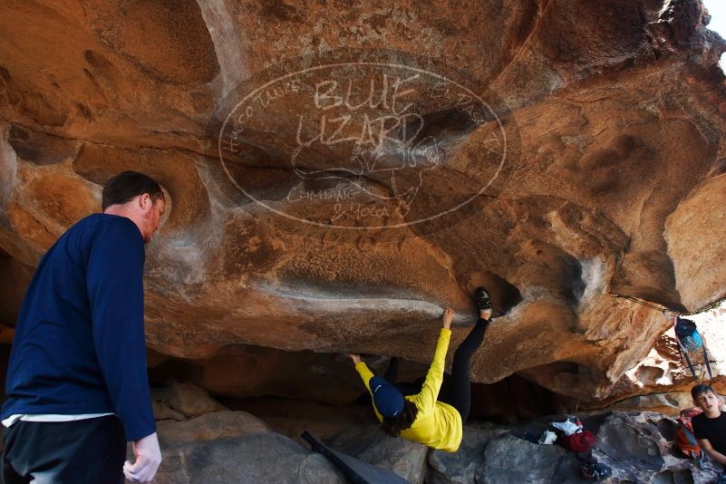 Bouldering in Hueco Tanks on 03/17/2019 with Blue Lizard Climbing and Yoga

Filename: SRM_20190317_1552180.jpg
Aperture: f/5.6
Shutter Speed: 1/250
Body: Canon EOS-1D Mark II
Lens: Canon EF 16-35mm f/2.8 L