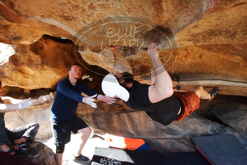 Bouldering in Hueco Tanks on 03/17/2019 with Blue Lizard Climbing and Yoga

Filename: SRM_20190317_1604210.jpg
Aperture: f/5.6
Shutter Speed: 1/250
Body: Canon EOS-1D Mark II
Lens: Canon EF 16-35mm f/2.8 L