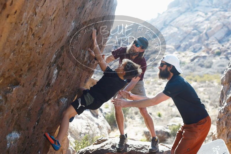 Bouldering in Hueco Tanks on 03/17/2019 with Blue Lizard Climbing and Yoga

Filename: SRM_20190317_1655330.jpg
Aperture: f/4.0
Shutter Speed: 1/320
Body: Canon EOS-1D Mark II
Lens: Canon EF 50mm f/1.8 II