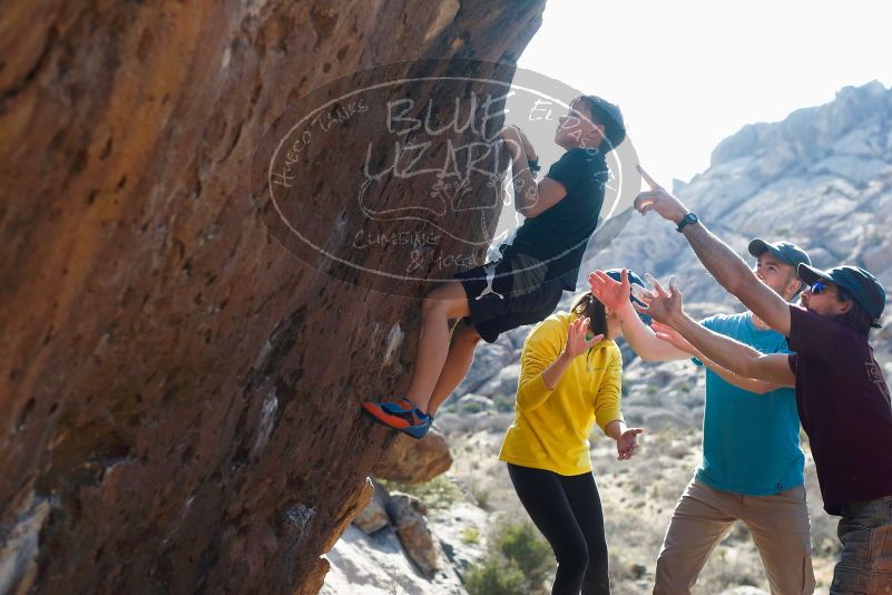 Bouldering in Hueco Tanks on 03/17/2019 with Blue Lizard Climbing and Yoga

Filename: SRM_20190317_1701310.jpg
Aperture: f/4.0
Shutter Speed: 1/320
Body: Canon EOS-1D Mark II
Lens: Canon EF 50mm f/1.8 II