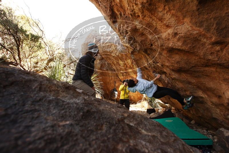 Bouldering in Hueco Tanks on 03/20/2019 with Blue Lizard Climbing and Yoga

Filename: SRM_20190320_1012110.jpg
Aperture: f/5.6
Shutter Speed: 1/250
Body: Canon EOS-1D Mark II
Lens: Canon EF 16-35mm f/2.8 L