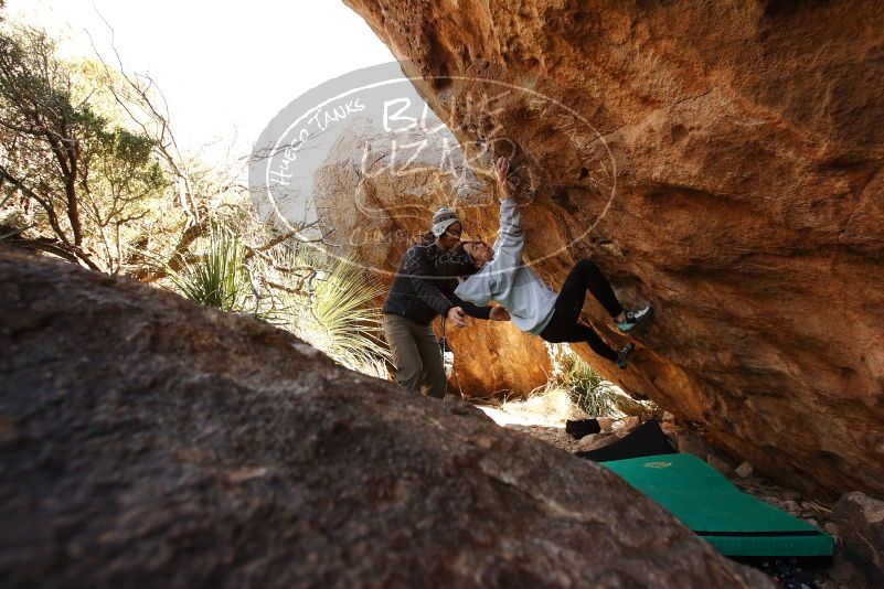 Bouldering in Hueco Tanks on 03/20/2019 with Blue Lizard Climbing and Yoga

Filename: SRM_20190320_1017580.jpg
Aperture: f/5.6
Shutter Speed: 1/250
Body: Canon EOS-1D Mark II
Lens: Canon EF 16-35mm f/2.8 L