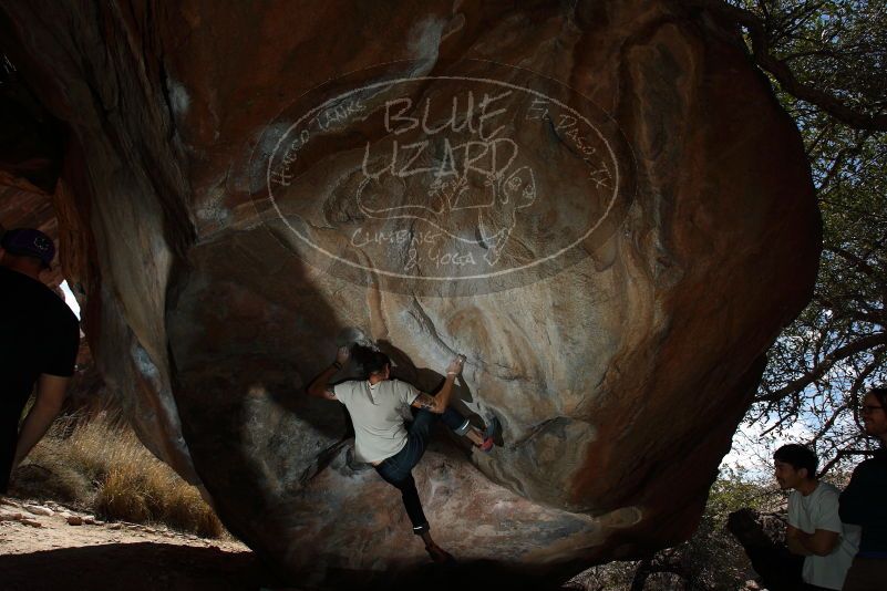 Bouldering in Hueco Tanks on 03/20/2019 with Blue Lizard Climbing and Yoga

Filename: SRM_20190320_1303100.jpg
Aperture: f/5.6
Shutter Speed: 1/250
Body: Canon EOS-1D Mark II
Lens: Canon EF 16-35mm f/2.8 L