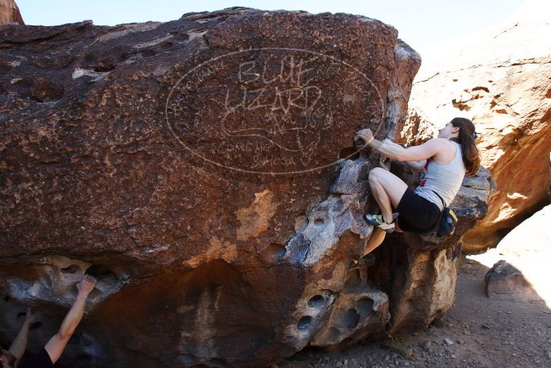 Bouldering in Hueco Tanks on 03/29/2019 with Blue Lizard Climbing and Yoga

Filename: SRM_20190329_0926350.jpg
Aperture: f/5.6
Shutter Speed: 1/640
Body: Canon EOS-1D Mark II
Lens: Canon EF 16-35mm f/2.8 L