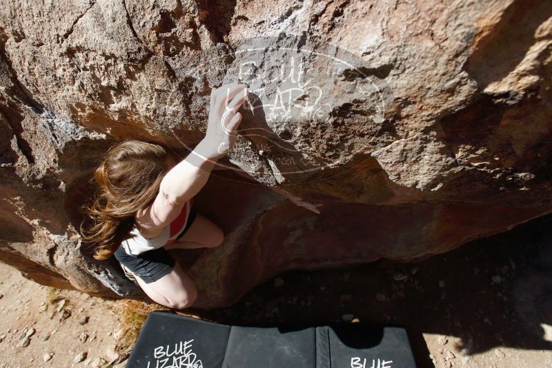 Bouldering in Hueco Tanks on 03/29/2019 with Blue Lizard Climbing and Yoga

Filename: SRM_20190329_1001320.jpg
Aperture: f/5.6
Shutter Speed: 1/800
Body: Canon EOS-1D Mark II
Lens: Canon EF 16-35mm f/2.8 L