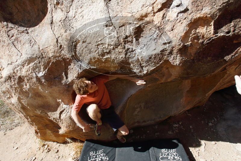 Bouldering in Hueco Tanks on 03/29/2019 with Blue Lizard Climbing and Yoga

Filename: SRM_20190329_1010100.jpg
Aperture: f/5.6
Shutter Speed: 1/500
Body: Canon EOS-1D Mark II
Lens: Canon EF 16-35mm f/2.8 L