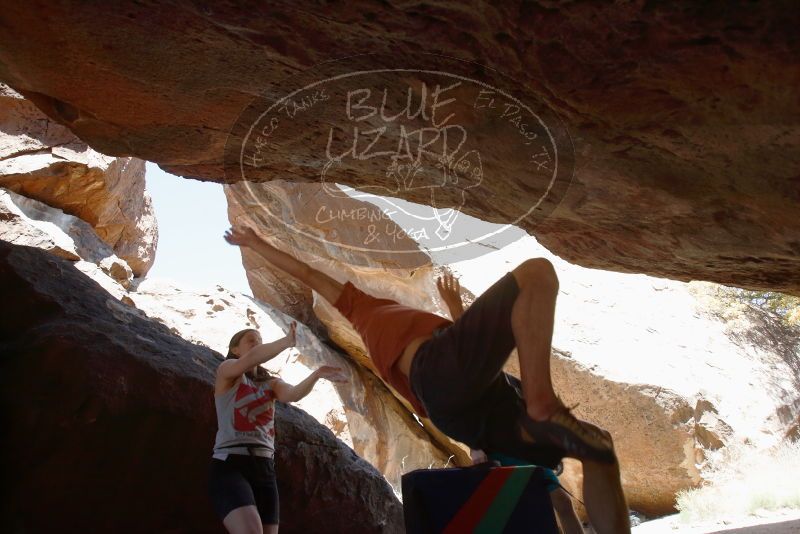 Bouldering in Hueco Tanks on 03/29/2019 with Blue Lizard Climbing and Yoga

Filename: SRM_20190329_1215400.jpg
Aperture: f/5.6
Shutter Speed: 1/400
Body: Canon EOS-1D Mark II
Lens: Canon EF 16-35mm f/2.8 L