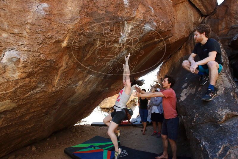 Bouldering in Hueco Tanks on 03/29/2019 with Blue Lizard Climbing and Yoga

Filename: SRM_20190329_1221301.jpg
Aperture: f/5.6
Shutter Speed: 1/250
Body: Canon EOS-1D Mark II
Lens: Canon EF 16-35mm f/2.8 L