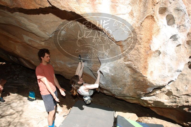 Bouldering in Hueco Tanks on 03/29/2019 with Blue Lizard Climbing and Yoga

Filename: SRM_20190329_1643520.jpg
Aperture: f/5.6
Shutter Speed: 1/250
Body: Canon EOS-1D Mark II
Lens: Canon EF 16-35mm f/2.8 L