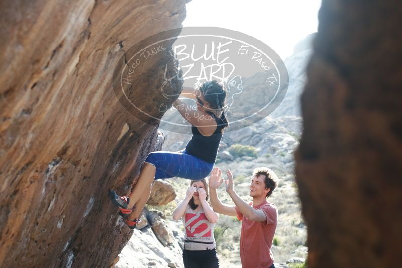 Bouldering in Hueco Tanks on 03/29/2019 with Blue Lizard Climbing and Yoga

Filename: SRM_20190329_1735520.jpg
Aperture: f/4.0
Shutter Speed: 1/250
Body: Canon EOS-1D Mark II
Lens: Canon EF 50mm f/1.8 II