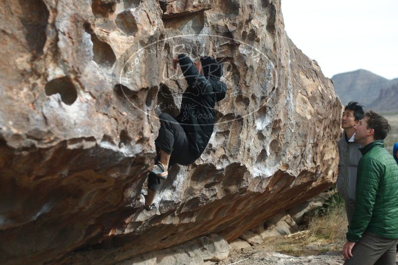 Bouldering in Hueco Tanks on 03/30/2019 with Blue Lizard Climbing and Yoga

Filename: SRM_20190330_0937020.jpg
Aperture: f/2.8
Shutter Speed: 1/640
Body: Canon EOS-1D Mark II
Lens: Canon EF 50mm f/1.8 II