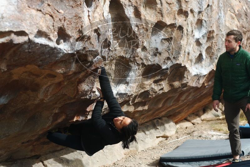 Bouldering in Hueco Tanks on 03/30/2019 with Blue Lizard Climbing and Yoga

Filename: SRM_20190330_0940490.jpg
Aperture: f/4.0
Shutter Speed: 1/640
Body: Canon EOS-1D Mark II
Lens: Canon EF 50mm f/1.8 II