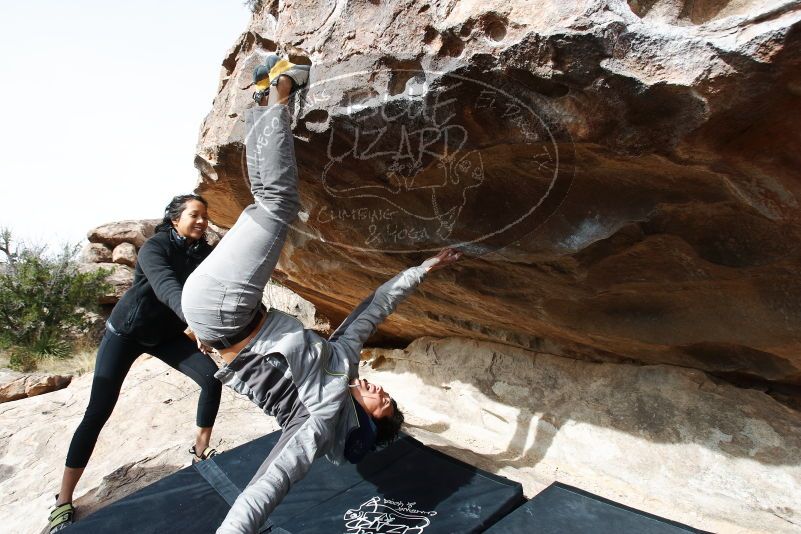 Bouldering in Hueco Tanks on 03/30/2019 with Blue Lizard Climbing and Yoga

Filename: SRM_20190330_1013110.jpg
Aperture: f/5.6
Shutter Speed: 1/250
Body: Canon EOS-1D Mark II
Lens: Canon EF 16-35mm f/2.8 L