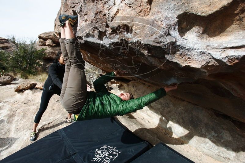 Bouldering in Hueco Tanks on 03/30/2019 with Blue Lizard Climbing and Yoga

Filename: SRM_20190330_1021030.jpg
Aperture: f/5.6
Shutter Speed: 1/400
Body: Canon EOS-1D Mark II
Lens: Canon EF 16-35mm f/2.8 L