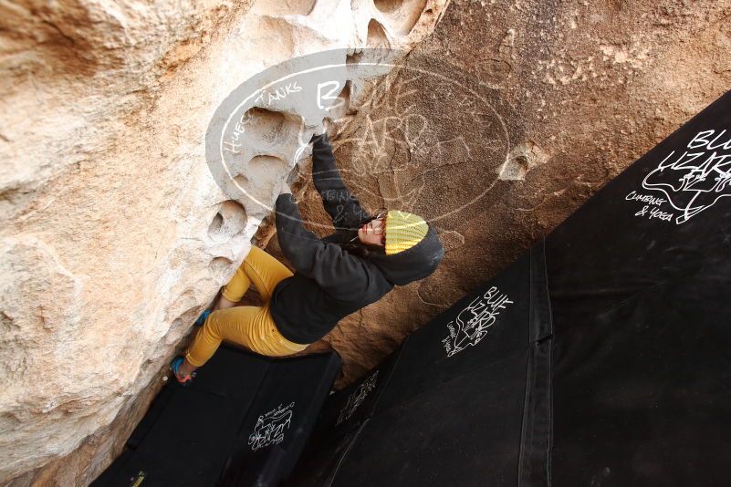 Bouldering in Hueco Tanks on 03/30/2019 with Blue Lizard Climbing and Yoga

Filename: SRM_20190330_1124210.jpg
Aperture: f/5.0
Shutter Speed: 1/200
Body: Canon EOS-1D Mark II
Lens: Canon EF 16-35mm f/2.8 L