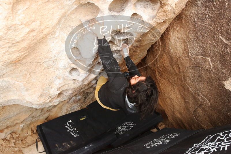 Bouldering in Hueco Tanks on 03/30/2019 with Blue Lizard Climbing and Yoga

Filename: SRM_20190330_1135220.jpg
Aperture: f/5.6
Shutter Speed: 1/250
Body: Canon EOS-1D Mark II
Lens: Canon EF 16-35mm f/2.8 L