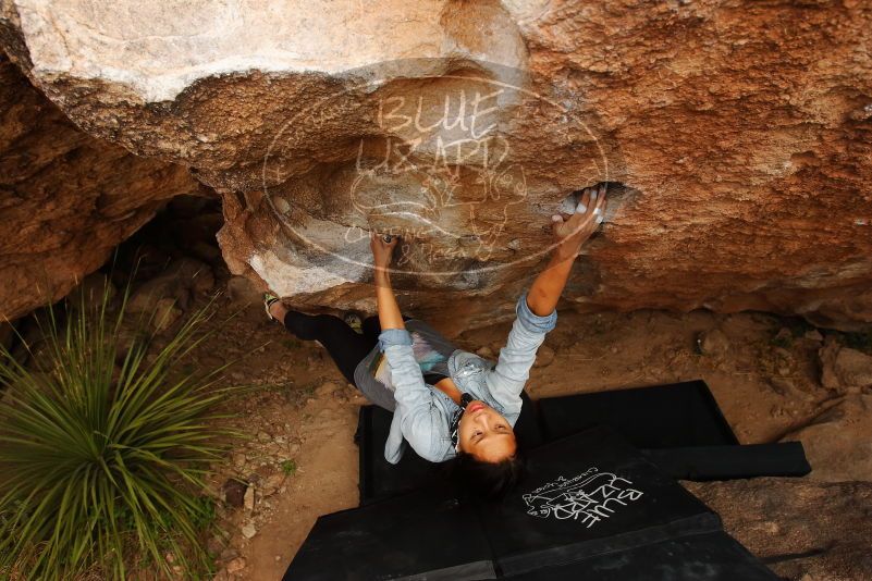 Bouldering in Hueco Tanks on 03/30/2019 with Blue Lizard Climbing and Yoga

Filename: SRM_20190330_1249230.jpg
Aperture: f/5.6
Shutter Speed: 1/400
Body: Canon EOS-1D Mark II
Lens: Canon EF 16-35mm f/2.8 L