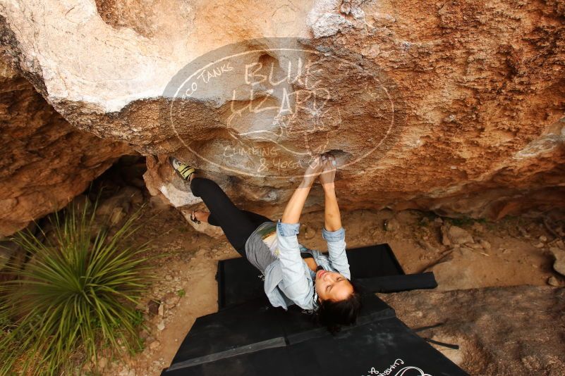 Bouldering in Hueco Tanks on 03/30/2019 with Blue Lizard Climbing and Yoga

Filename: SRM_20190330_1249300.jpg
Aperture: f/5.6
Shutter Speed: 1/320
Body: Canon EOS-1D Mark II
Lens: Canon EF 16-35mm f/2.8 L