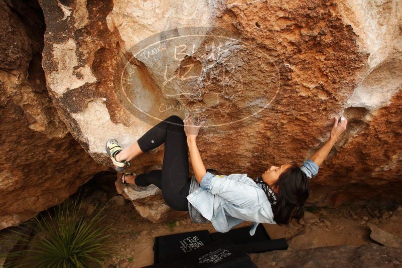 Bouldering in Hueco Tanks on 03/30/2019 with Blue Lizard Climbing and Yoga

Filename: SRM_20190330_1256520.jpg
Aperture: f/5.6
Shutter Speed: 1/400
Body: Canon EOS-1D Mark II
Lens: Canon EF 16-35mm f/2.8 L