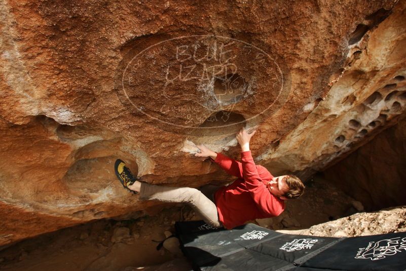 Bouldering in Hueco Tanks on 03/30/2019 with Blue Lizard Climbing and Yoga

Filename: SRM_20190330_1433510.jpg
Aperture: f/5.6
Shutter Speed: 1/250
Body: Canon EOS-1D Mark II
Lens: Canon EF 16-35mm f/2.8 L