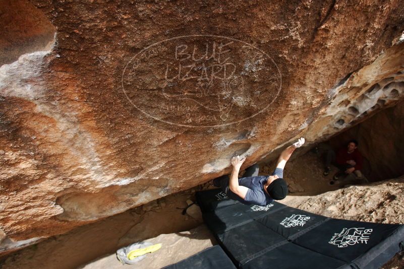 Bouldering in Hueco Tanks on 03/30/2019 with Blue Lizard Climbing and Yoga

Filename: SRM_20190330_1441290.jpg
Aperture: f/5.6
Shutter Speed: 1/250
Body: Canon EOS-1D Mark II
Lens: Canon EF 16-35mm f/2.8 L