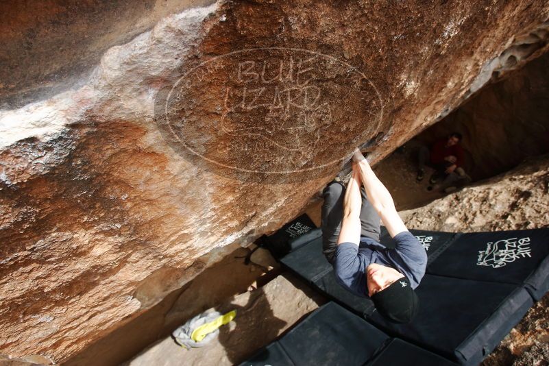 Bouldering in Hueco Tanks on 03/30/2019 with Blue Lizard Climbing and Yoga

Filename: SRM_20190330_1442120.jpg
Aperture: f/5.6
Shutter Speed: 1/250
Body: Canon EOS-1D Mark II
Lens: Canon EF 16-35mm f/2.8 L