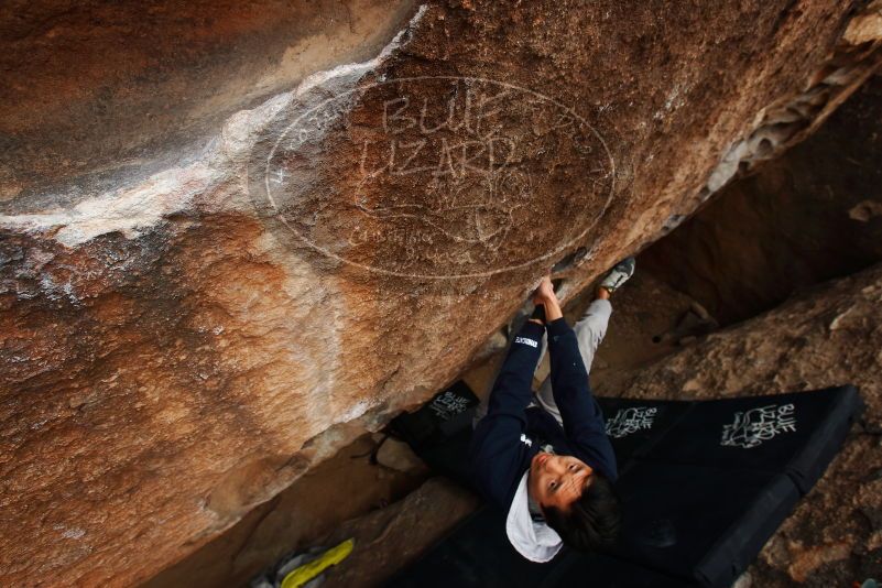 Bouldering in Hueco Tanks on 03/30/2019 with Blue Lizard Climbing and Yoga

Filename: SRM_20190330_1453520.jpg
Aperture: f/5.6
Shutter Speed: 1/250
Body: Canon EOS-1D Mark II
Lens: Canon EF 16-35mm f/2.8 L