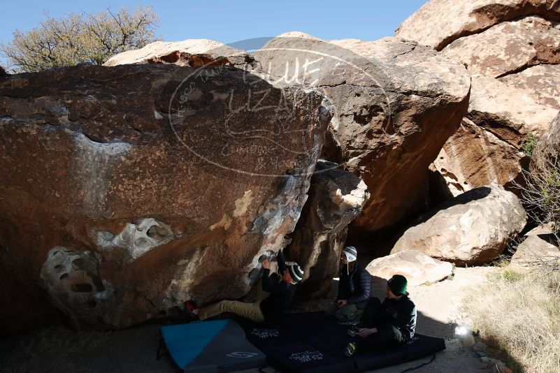 Bouldering in Hueco Tanks on 03/31/2019 with Blue Lizard Climbing and Yoga

Filename: SRM_20190331_1029211.jpg
Aperture: f/5.6
Shutter Speed: 1/250
Body: Canon EOS-1D Mark II
Lens: Canon EF 16-35mm f/2.8 L