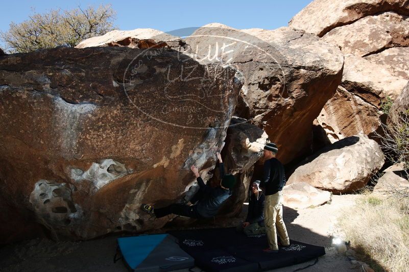 Bouldering in Hueco Tanks on 03/31/2019 with Blue Lizard Climbing and Yoga

Filename: SRM_20190331_1031330.jpg
Aperture: f/5.6
Shutter Speed: 1/250
Body: Canon EOS-1D Mark II
Lens: Canon EF 16-35mm f/2.8 L