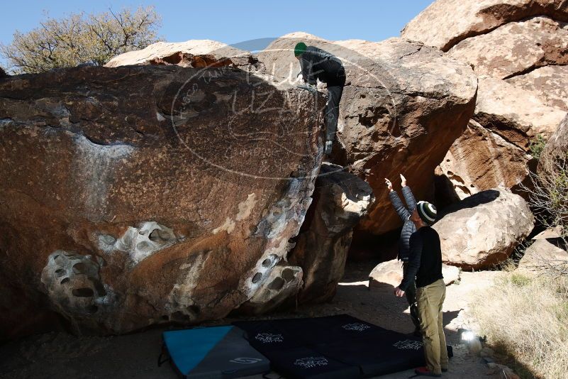 Bouldering in Hueco Tanks on 03/31/2019 with Blue Lizard Climbing and Yoga

Filename: SRM_20190331_1033010.jpg
Aperture: f/5.6
Shutter Speed: 1/250
Body: Canon EOS-1D Mark II
Lens: Canon EF 16-35mm f/2.8 L