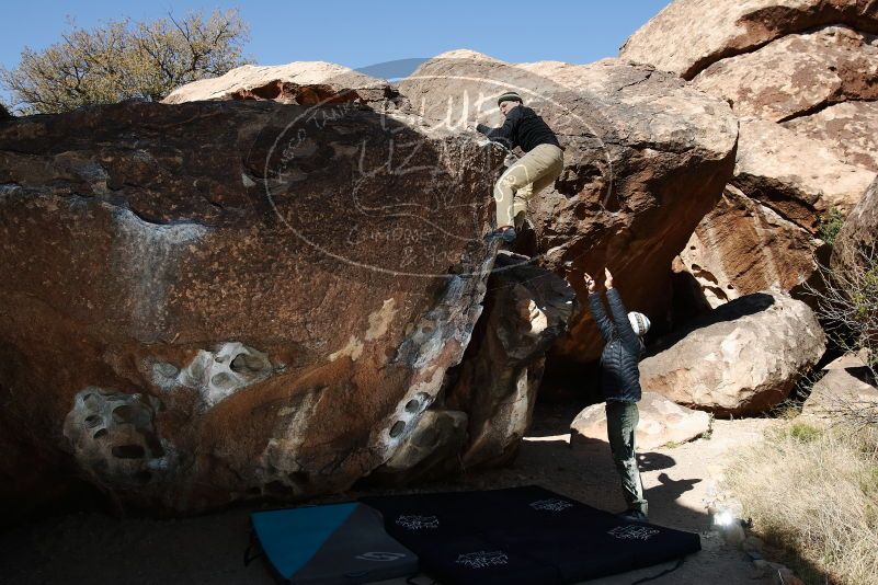 Bouldering in Hueco Tanks on 03/31/2019 with Blue Lizard Climbing and Yoga

Filename: SRM_20190331_1035570.jpg
Aperture: f/6.3
Shutter Speed: 1/250
Body: Canon EOS-1D Mark II
Lens: Canon EF 16-35mm f/2.8 L