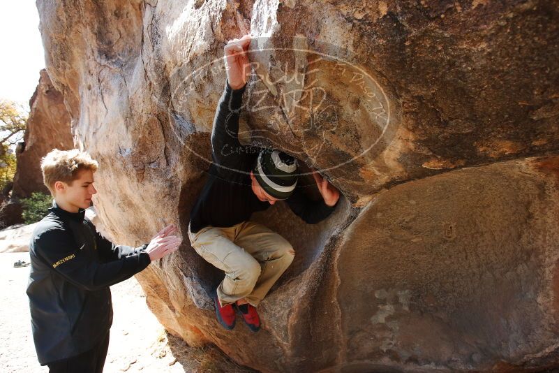 Bouldering in Hueco Tanks on 03/31/2019 with Blue Lizard Climbing and Yoga

Filename: SRM_20190331_1117380.jpg
Aperture: f/5.6
Shutter Speed: 1/250
Body: Canon EOS-1D Mark II
Lens: Canon EF 16-35mm f/2.8 L