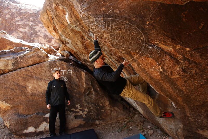 Bouldering in Hueco Tanks on 03/31/2019 with Blue Lizard Climbing and Yoga

Filename: SRM_20190331_1126330.jpg
Aperture: f/5.6
Shutter Speed: 1/250
Body: Canon EOS-1D Mark II
Lens: Canon EF 16-35mm f/2.8 L