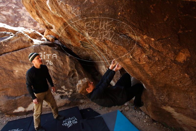 Bouldering in Hueco Tanks on 03/31/2019 with Blue Lizard Climbing and Yoga

Filename: SRM_20190331_1132130.jpg
Aperture: f/5.6
Shutter Speed: 1/250
Body: Canon EOS-1D Mark II
Lens: Canon EF 16-35mm f/2.8 L