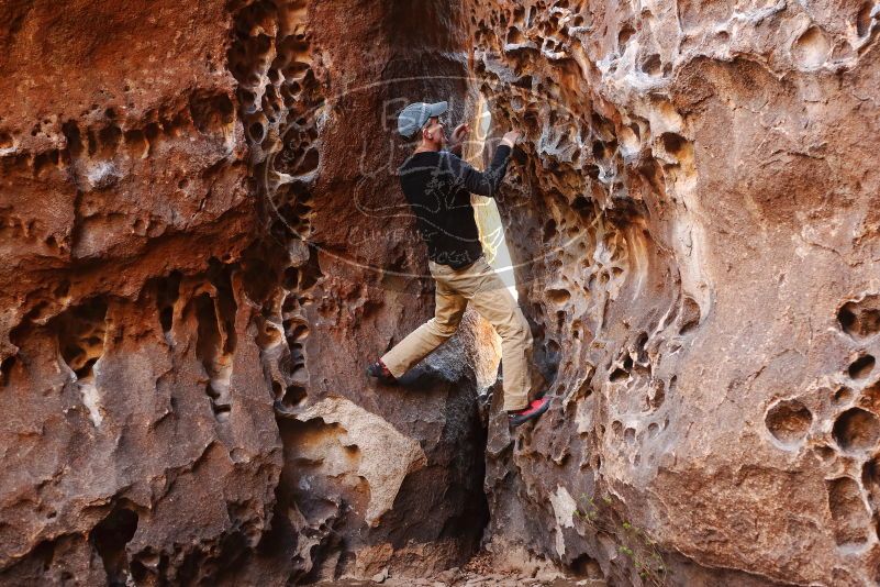 Bouldering in Hueco Tanks on 03/31/2019 with Blue Lizard Climbing and Yoga

Filename: SRM_20190331_1515360.jpg
Aperture: f/3.5
Shutter Speed: 1/80
Body: Canon EOS-1D Mark II
Lens: Canon EF 50mm f/1.8 II