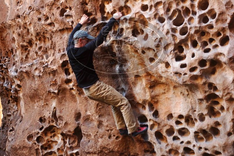 Bouldering in Hueco Tanks on 03/31/2019 with Blue Lizard Climbing and Yoga

Filename: SRM_20190331_1516370.jpg
Aperture: f/3.5
Shutter Speed: 1/100
Body: Canon EOS-1D Mark II
Lens: Canon EF 50mm f/1.8 II