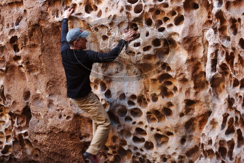 Bouldering in Hueco Tanks on 03/31/2019 with Blue Lizard Climbing and Yoga

Filename: SRM_20190331_1516430.jpg
Aperture: f/3.5
Shutter Speed: 1/100
Body: Canon EOS-1D Mark II
Lens: Canon EF 50mm f/1.8 II