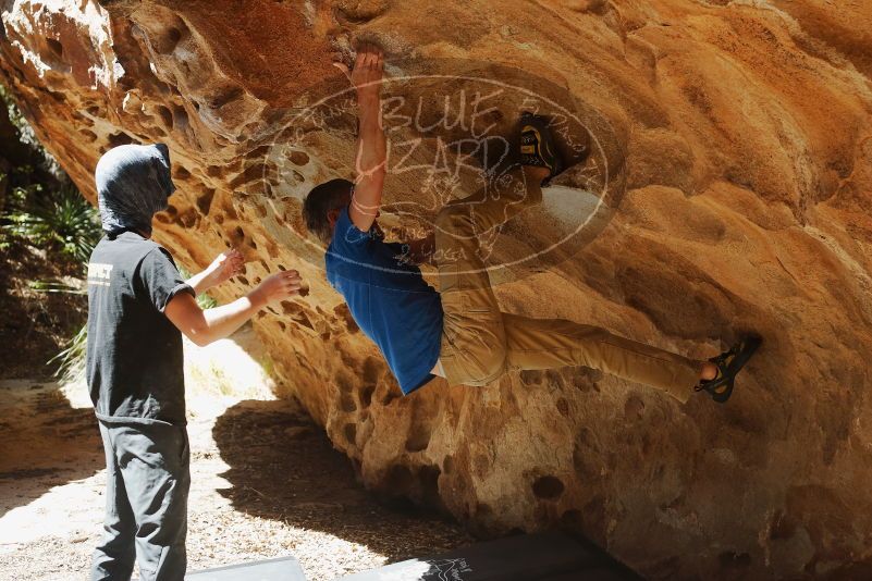 Bouldering in Hueco Tanks on 04/05/2019 with Blue Lizard Climbing and Yoga

Filename: SRM_20190405_1222010.jpg
Aperture: f/4.0
Shutter Speed: 1/640
Body: Canon EOS-1D Mark II
Lens: Canon EF 50mm f/1.8 II