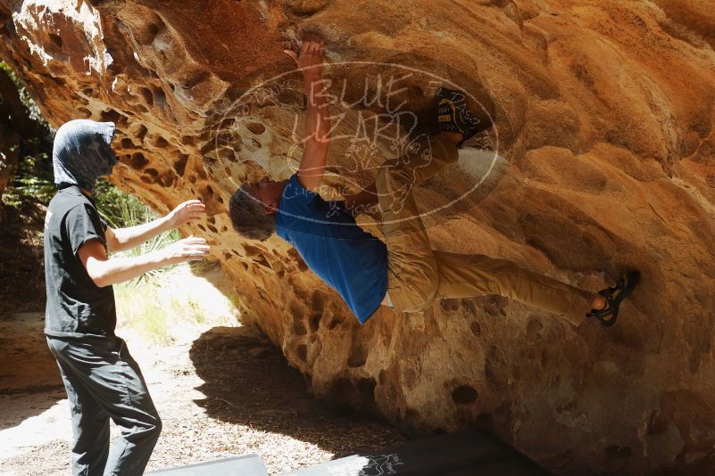 Bouldering in Hueco Tanks on 04/05/2019 with Blue Lizard Climbing and Yoga

Filename: SRM_20190405_1222011.jpg
Aperture: f/4.0
Shutter Speed: 1/640
Body: Canon EOS-1D Mark II
Lens: Canon EF 50mm f/1.8 II