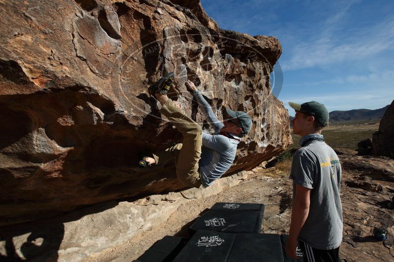 Bouldering in Hueco Tanks on 04/06/2019 with Blue Lizard Climbing and Yoga

Filename: SRM_20190406_0913360.jpg
Aperture: f/5.6
Shutter Speed: 1/400
Body: Canon EOS-1D Mark II
Lens: Canon EF 16-35mm f/2.8 L