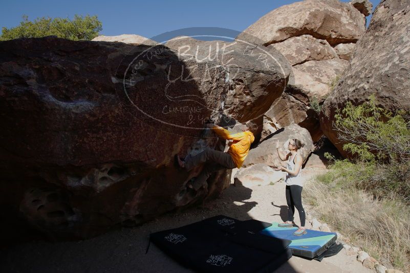 Bouldering in Hueco Tanks on 04/13/2019 with Blue Lizard Climbing and Yoga

Filename: SRM_20190413_0954260.jpg
Aperture: f/5.6
Shutter Speed: 1/400
Body: Canon EOS-1D Mark II
Lens: Canon EF 16-35mm f/2.8 L