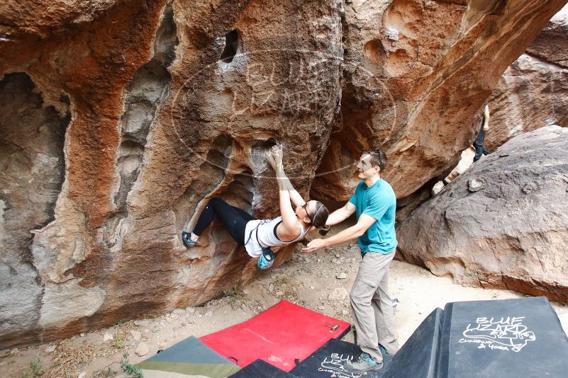 Bouldering in Hueco Tanks on 04/13/2019 with Blue Lizard Climbing and Yoga

Filename: SRM_20190413_1051430.jpg
Aperture: f/5.0
Shutter Speed: 1/160
Body: Canon EOS-1D Mark II
Lens: Canon EF 16-35mm f/2.8 L