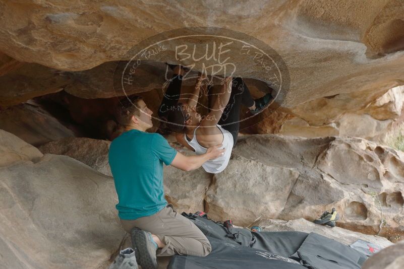 Bouldering in Hueco Tanks on 04/13/2019 with Blue Lizard Climbing and Yoga

Filename: SRM_20190413_1310340.jpg
Aperture: f/4.0
Shutter Speed: 1/250
Body: Canon EOS-1D Mark II
Lens: Canon EF 50mm f/1.8 II